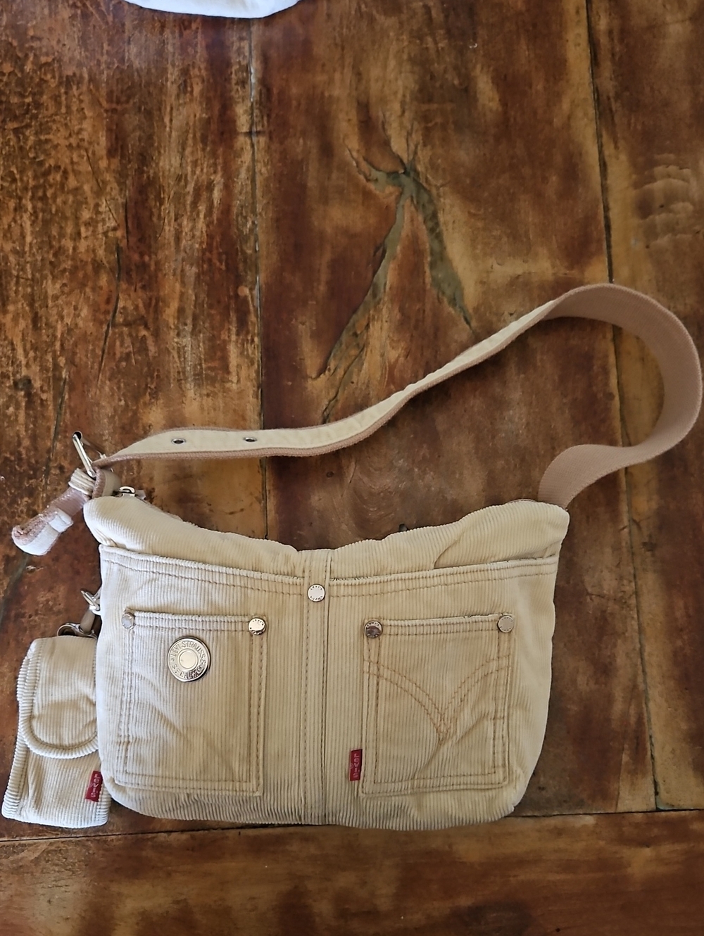 Vintage Levi’s Corduroy Shoulder Bag / Short-Strap Purse. Y2K
